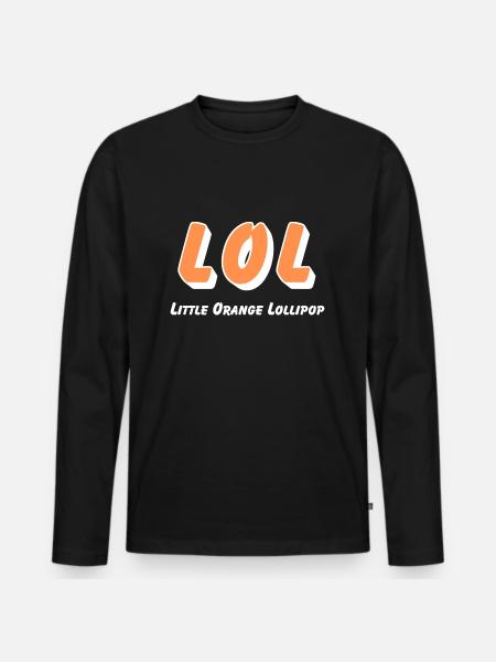 LOL - Little Orange Lollipop - Men's Premium Organic Long Sleeve Shirt - black