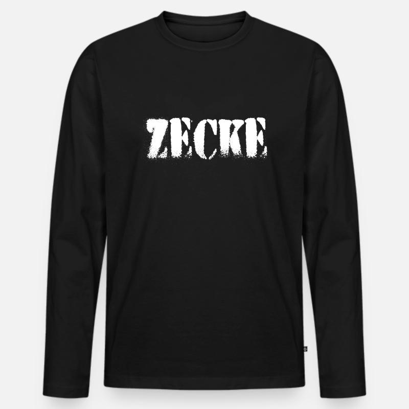 Zecke - Männer Premium Bio Langarmshirt - Schwarz