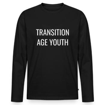Jugendliche im Übergangsalter - Männer Premium Bio Langarmshirt - Schwarz - Vorne - Nico (187cm)
