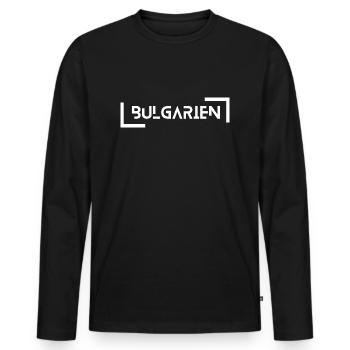 Bulgarie - T-shirt manches longues Premium bio Homme - noir - Devant - Nico (187cm)