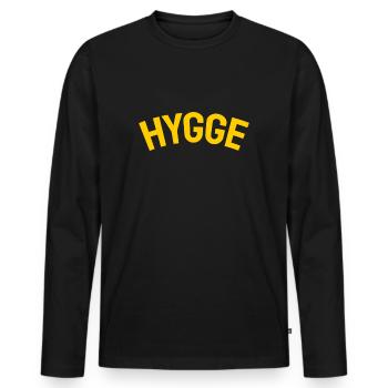 Hygge Scandinavian Lifestyle - Men's Premium Organic Long Sleeve Shirt - black - Front - Nico (187cm)