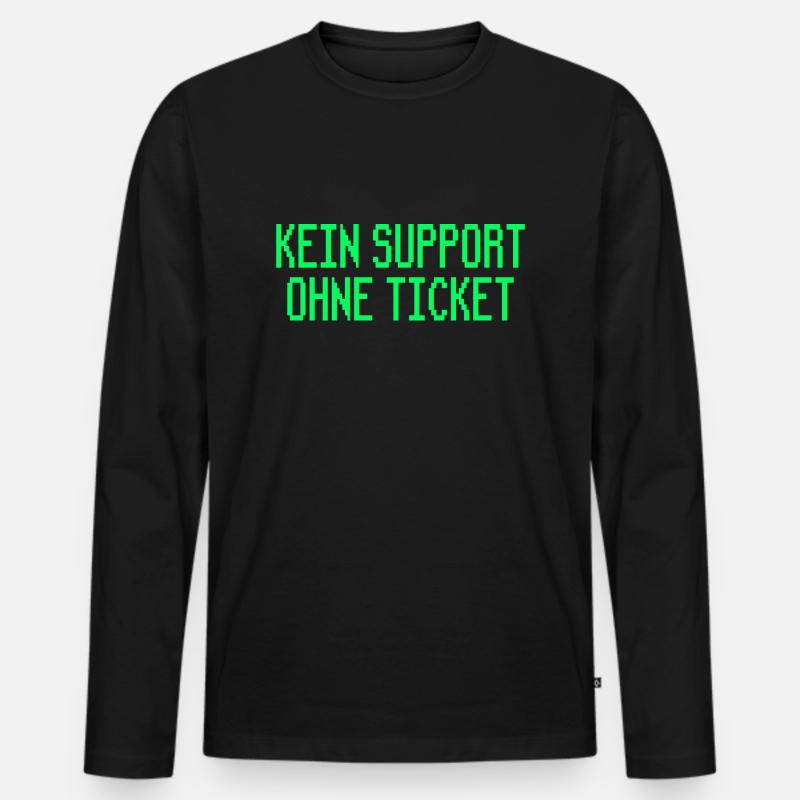 Systemadministrator Admin Spruch Computer - Männer Premium Bio Langarmshirt - Schwarz