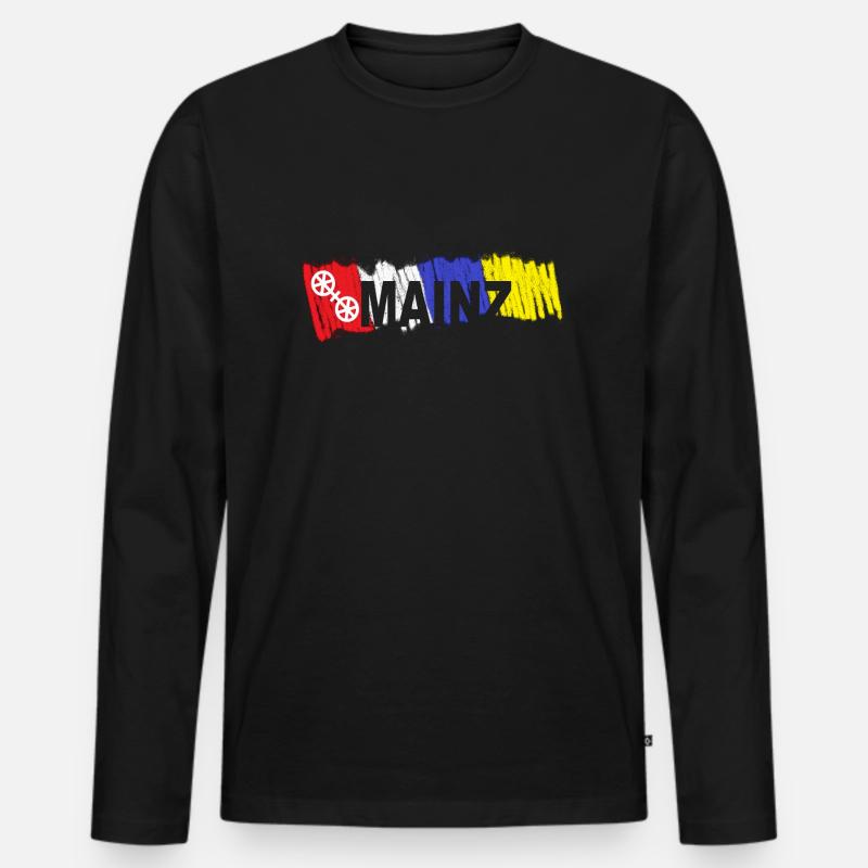 MAINZ 4FB - Männer Premium Bio Langarmshirt - Schwarz