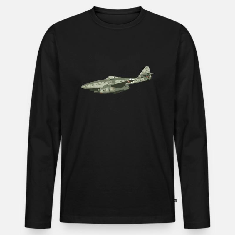 sturmvogel - Männer Premium Bio Langarmshirt - Schwarz