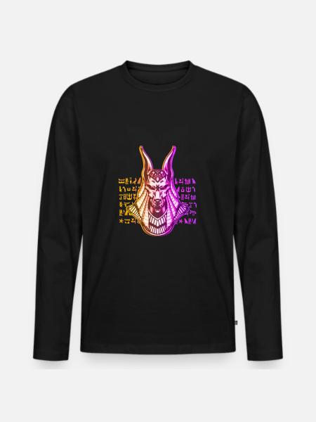 Anubis God Egypt - Men's Premium Organic Long Sleeve Shirt - black