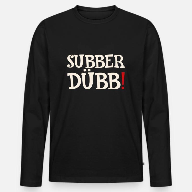 subberdübb 2 - Männer Premium Bio Langarmshirt - Schwarz