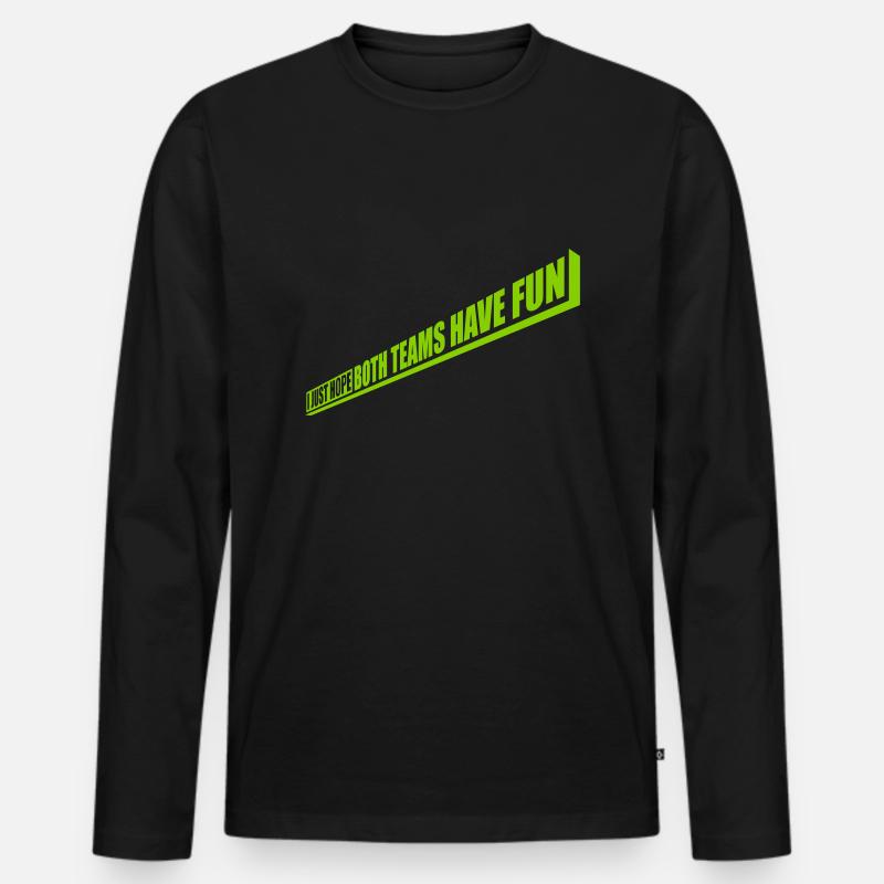 Both Teams Have Fun - Männer Premium Bio Langarmshirt - Schwarz