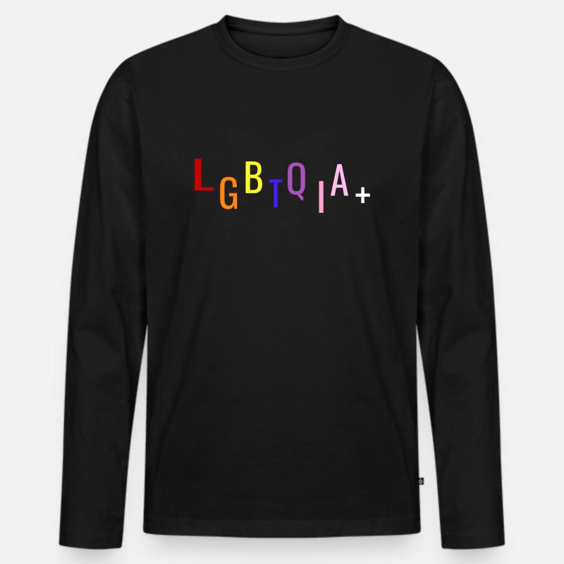 LGBTQIA+ - Männer Premium Bio Langarmshirt - Schwarz