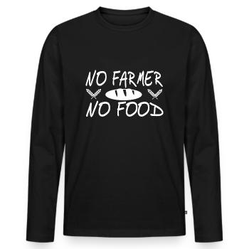 Farm - Men's Premium Organic Long Sleeve Shirt - black - Front - Nico (187cm)