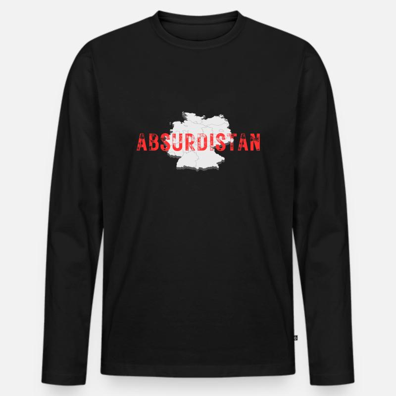 Absurdistan - Männer Premium Bio Langarmshirt - Schwarz