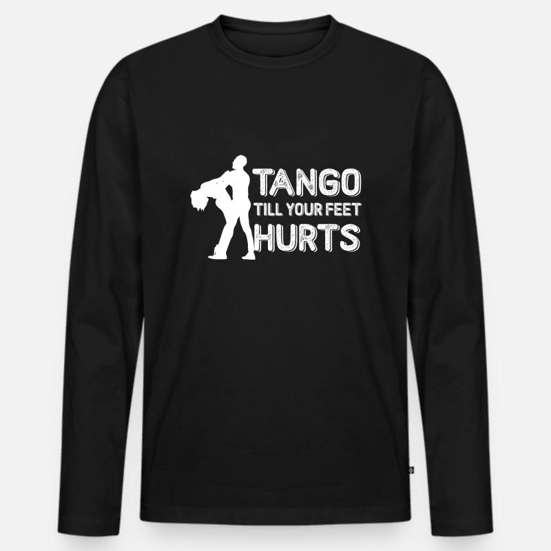 Dancing Dance Music - Männer Premium Bio Langarmshirt - Schwarz