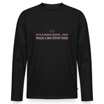 Baby - Men's Premium Organic Long Sleeve Shirt - black - Front - Nico (187cm)