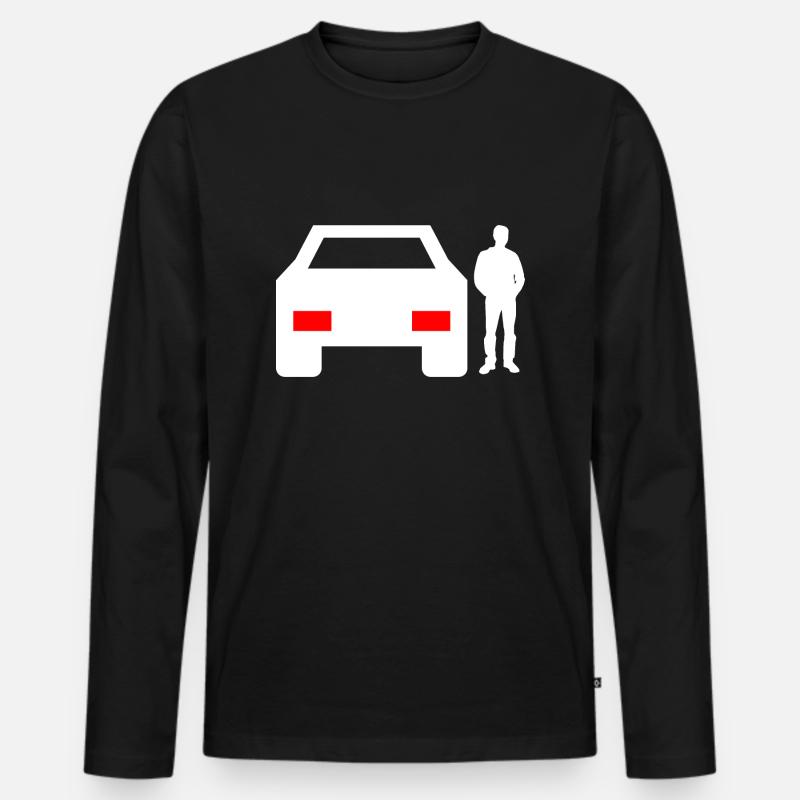 Auto - Männer Premium Bio Langarmshirt - Schwarz