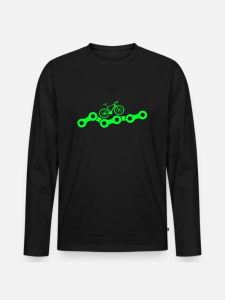 Bicycle Bicycle Chain Gift - Men's Premium Organic Long Sleeve Shirt - black