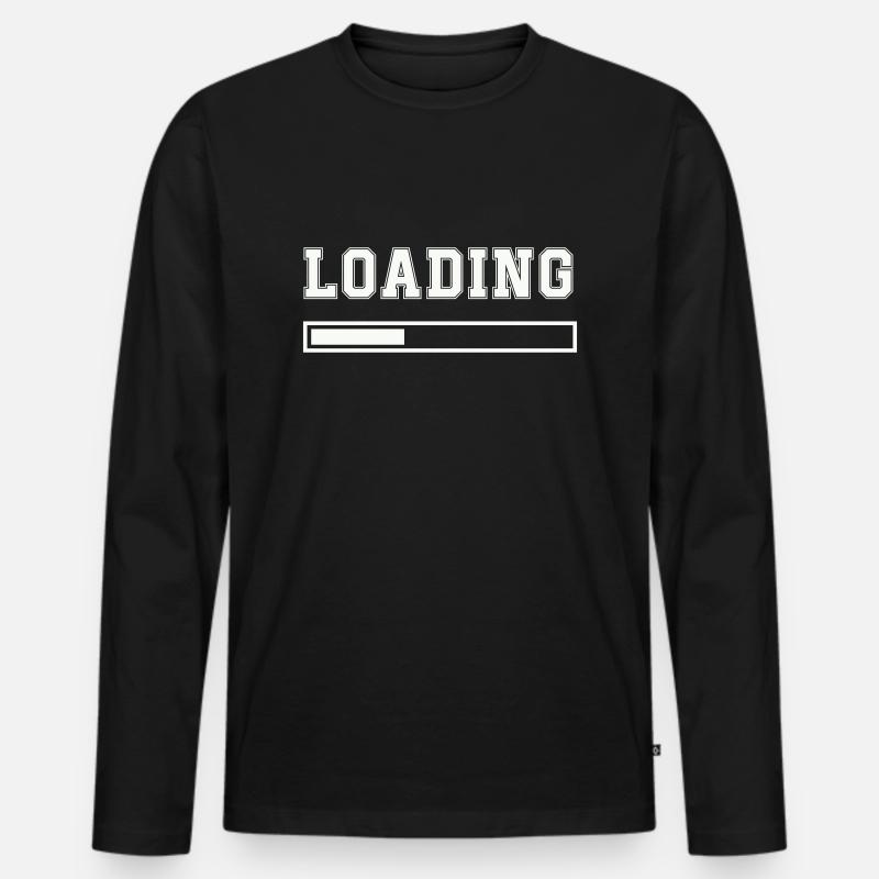 loading - Männer Premium Bio Langarmshirt - Schwarz