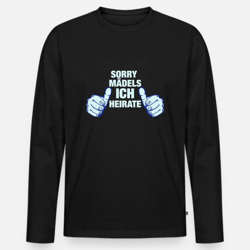 JGA_thumbs_ich heirate - Männer Premium Bio Langarmshirt - Schwarz