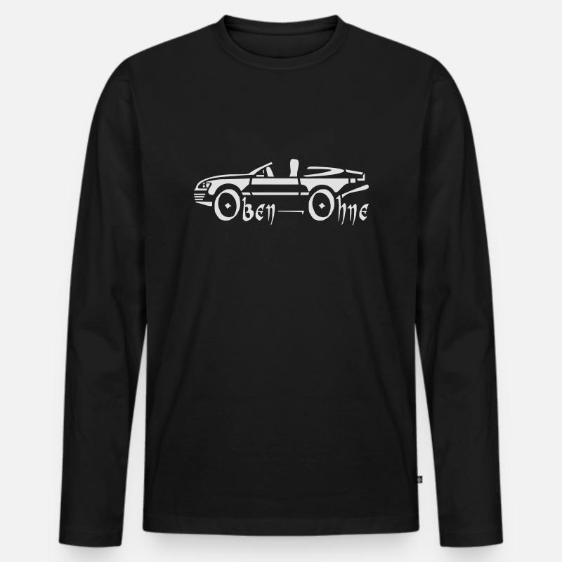 cabrio_oben_ohne - Männer Premium Bio Langarmshirt - Schwarz