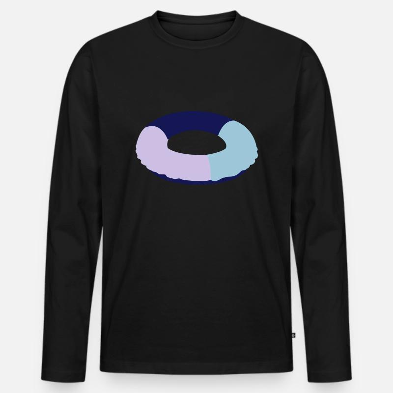 schwimmring - Männer Premium Bio Langarmshirt - Schwarz