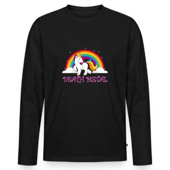 Death Metal - Männer Premium Bio Langarmshirt - Schwarz - Vorne - Nico (187cm)