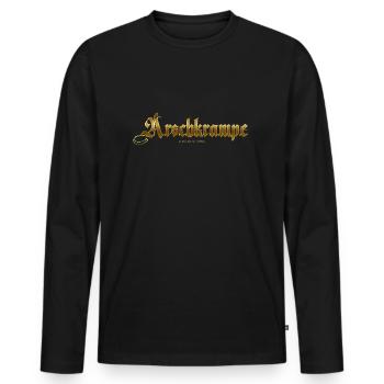 ass Krampe - T-shirt manches longues Premium bio Homme - noir - Devant - Nico (187cm)