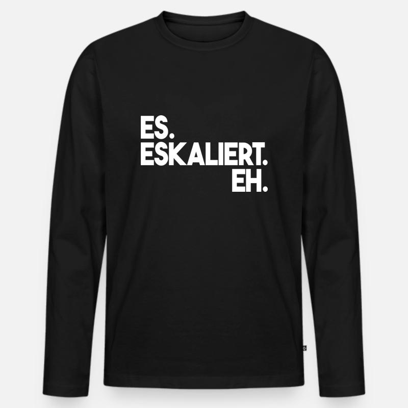 ES Eskaliert Eh - Männer Premium Bio Langarmshirt - Schwarz