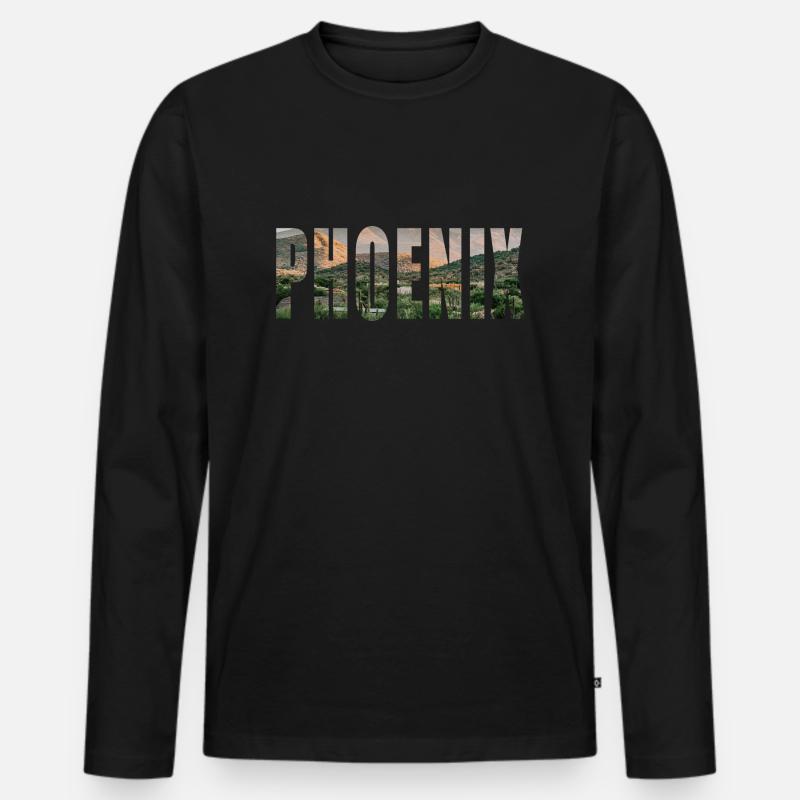 phoenix - Männer Premium Bio Langarmshirt - Schwarz