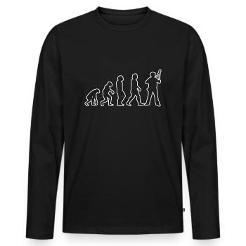 Jardinier Cadeau Hobby Jardinier Verger - T-shirt manches longues Premium bio Homme - noir - Devant - Nico (187cm)