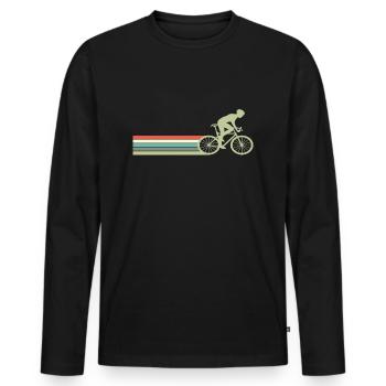 Retro Bike Bike Vintage hobby - Men's Premium Organic Long Sleeve Shirt - black - Front - Nico (187cm)