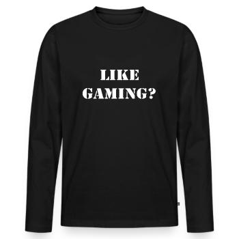 Jeu PC de jeu - T-shirt manches longues Premium bio Homme - noir - Devant - Nico (187cm)