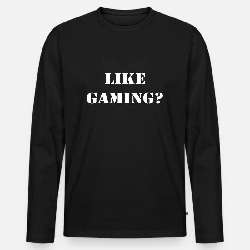 Game Gaming PC - Männer Premium Bio Langarmshirt - Schwarz