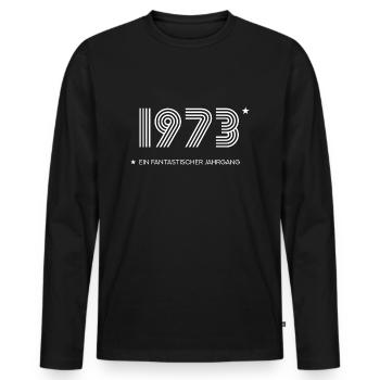 Fantastischer Jahrgang 1973 Geboren 1973 - Männer Premium Bio Langarmshirt - Schwarz - Vorne - Nico (187cm)