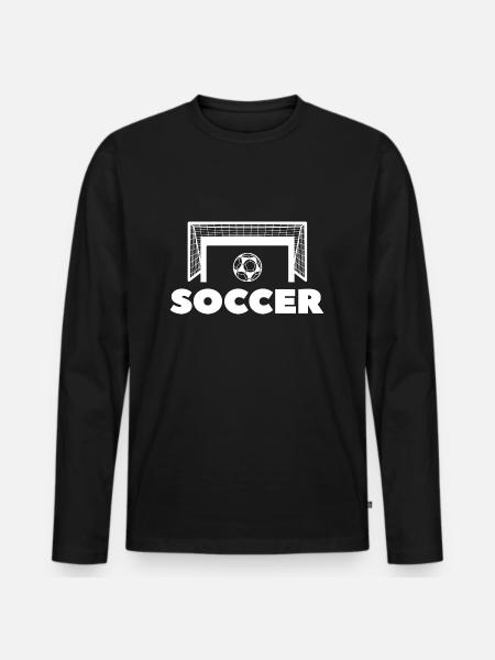 Fußball Soccer - Men's Premium Organic Long Sleeve Shirt - black