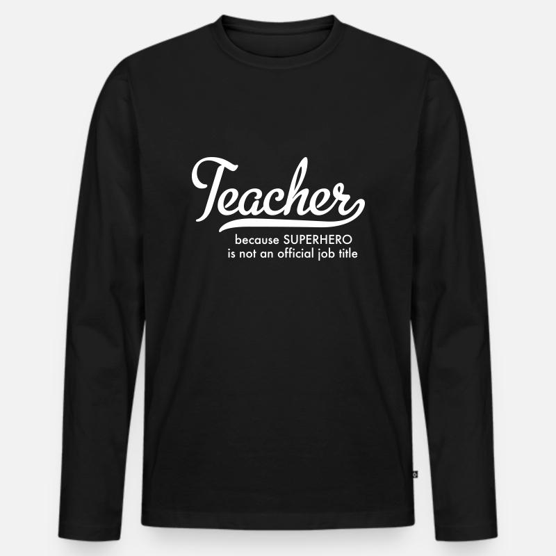 Lehrer - Männer Premium Bio Langarmshirt - Schwarz