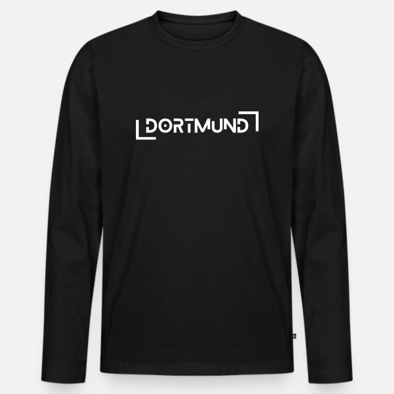 Dortmund - Männer Premium Bio Langarmshirt - Schwarz