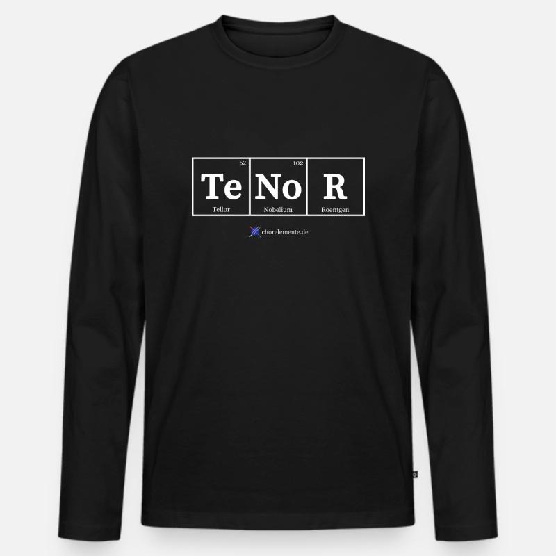 Tenor (dunkle Stoffe) - Männer Premium Bio Langarmshirt - Schwarz