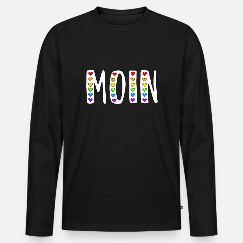 MOIN - Männer Premium Bio Langarmshirt - Schwarz