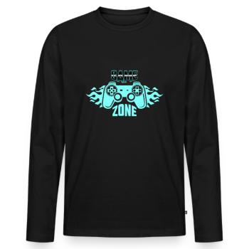 Gamer Game Play Online Computer Gaming Arcade Neon - Men's Premium Organic Long Sleeve Shirt - black - Front - Nico (187cm)