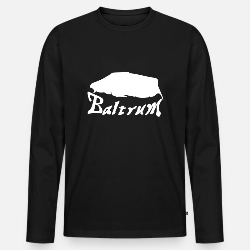 Baltrum Tattoo - Männer Premium Bio Langarmshirt - Schwarz