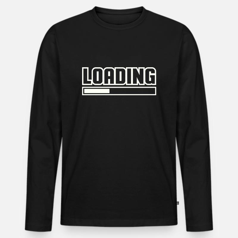 loading - Männer Premium Bio Langarmshirt - Schwarz