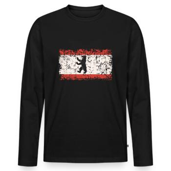Good Old Berlin - Männer Premium Bio Langarmshirt - Schwarz - Vorne - Nico (187cm)