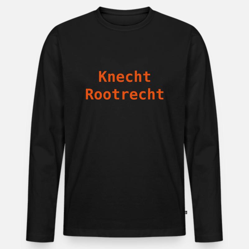 Knecht Rootrecht - Männer Premium Bio Langarmshirt - Schwarz