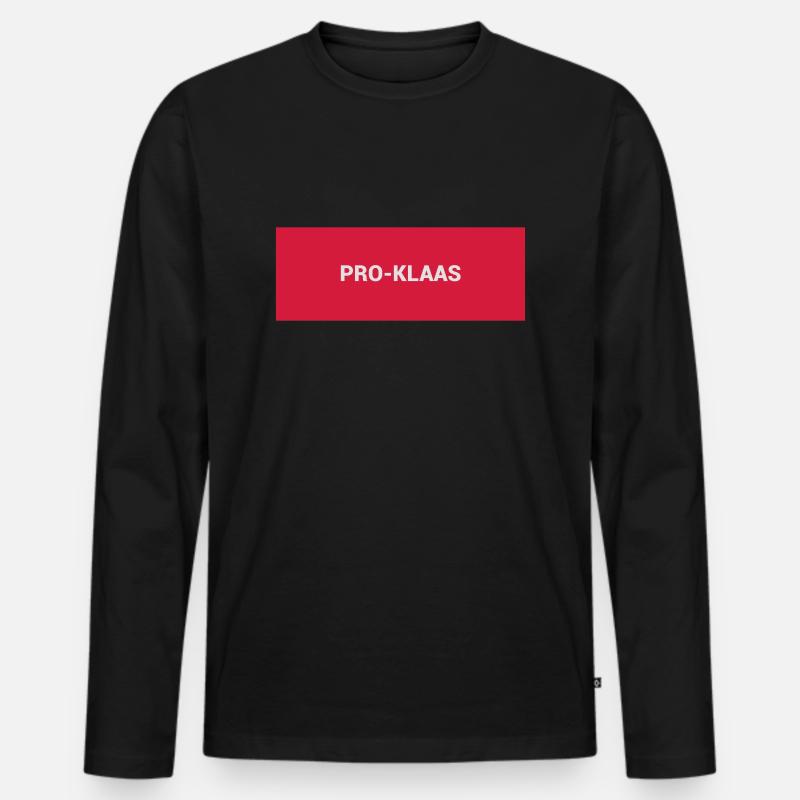 Klaas - Männer Premium Bio Langarmshirt - Schwarz