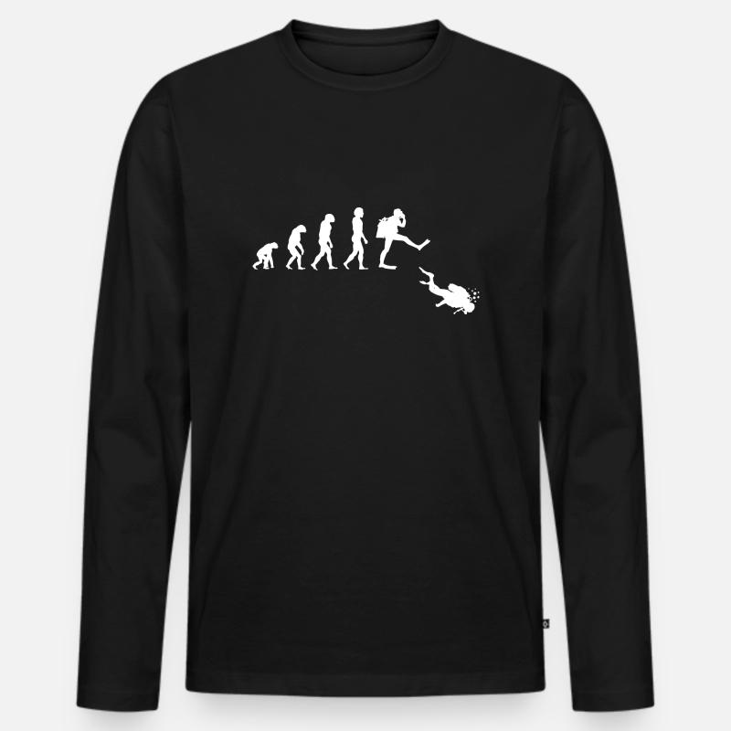 Taucher Evolution Diver - Men's Premium Organic Long Sleeve Shirt - black