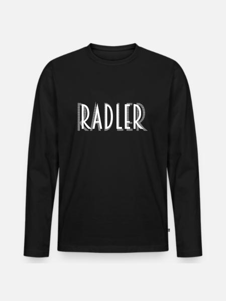 RADLER - Männer Premium Bio Langarmshirt - Schwarz