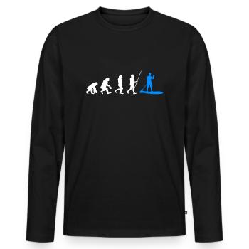 SUP Evolution Stand Up Paddle Gift - Men's Premium Organic Long Sleeve Shirt - black - Front - Nico (187cm)