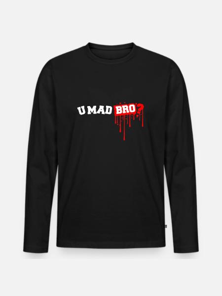 BRO? - Men's Premium Organic Long Sleeve Shirt - black