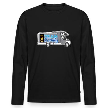 team familie campen hundesport elternzeit camping - Männer Premium Bio Langarmshirt - Schwarz - Vorne - Nico (187cm)