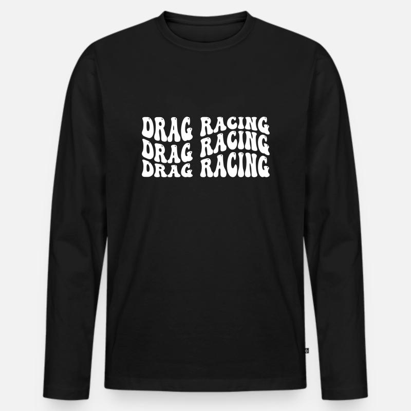 Drag Racing - Männer Premium Bio Langarmshirt - Schwarz