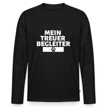 Mon fidèle ami chien de compagnie - T-shirt manches longues Premium bio Homme - noir - Devant - Nico (187cm)
