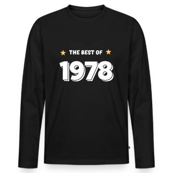 Best of 1978 - T-shirt manches longues Premium bio Homme - noir - Devant - Nico (187cm)